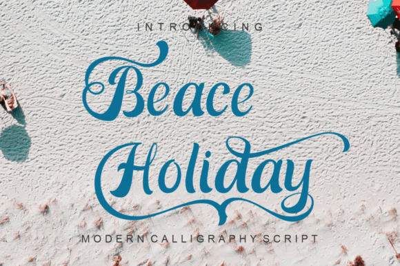 Beace Holiday: An Elegant Script Font for Editorial Design