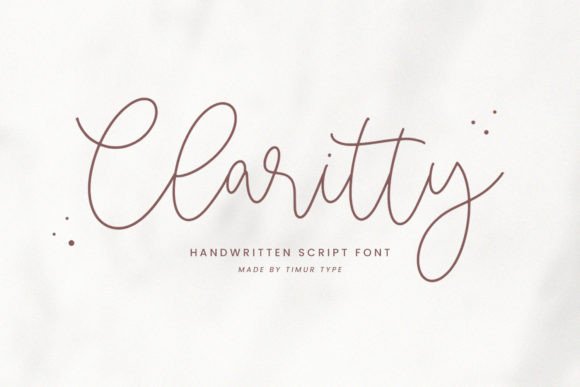 Claritty: A Delicate Handwritten Font