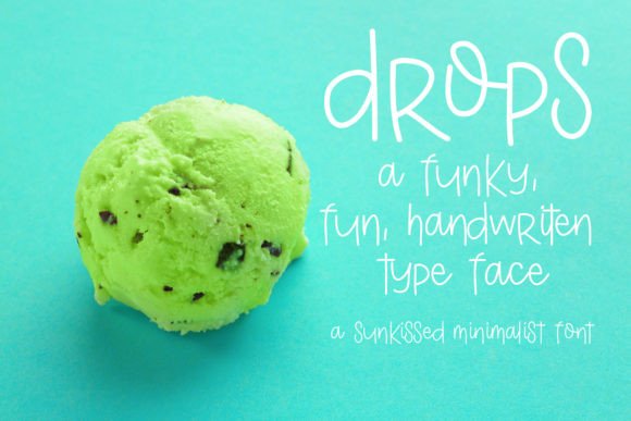 Drops: A Playful Hand-Drawn Font for Digital Branding
