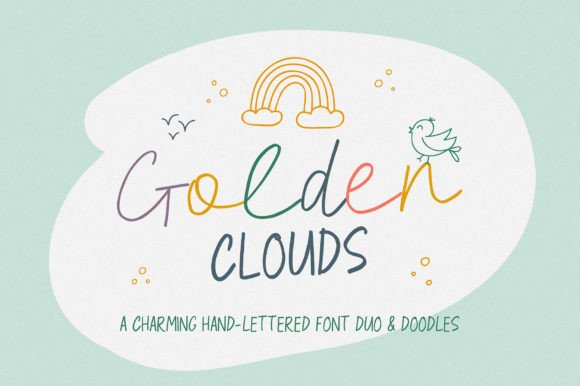 Golden Clouds: A Playful Font for Creative Projects